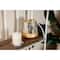 7" Gold & Silver Glass Modern Candlestick Holder